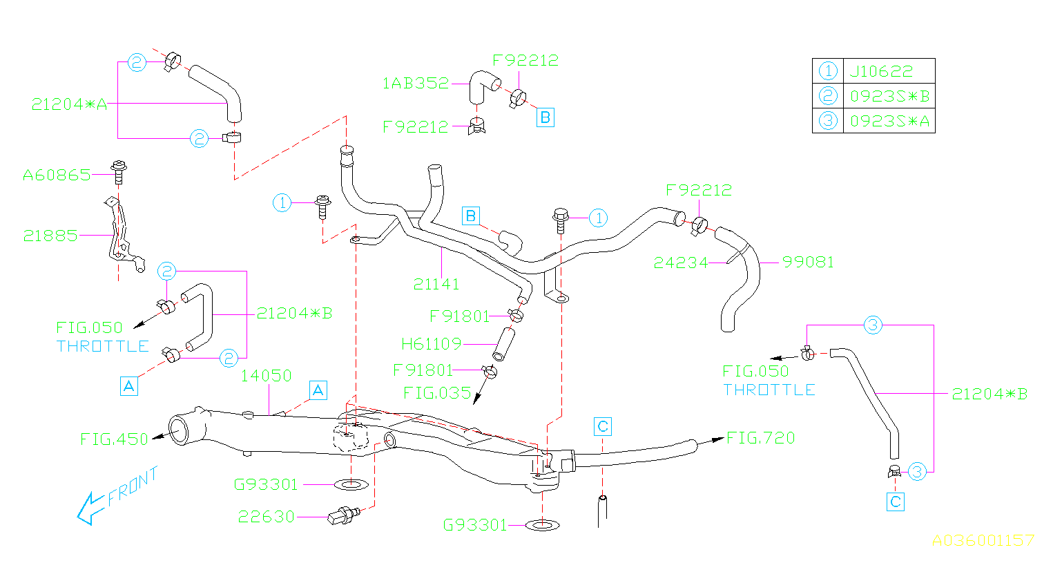 2006 Subaru WRX Hose Vacuum. WATER, PIPE, Maintenance - 99071AB352